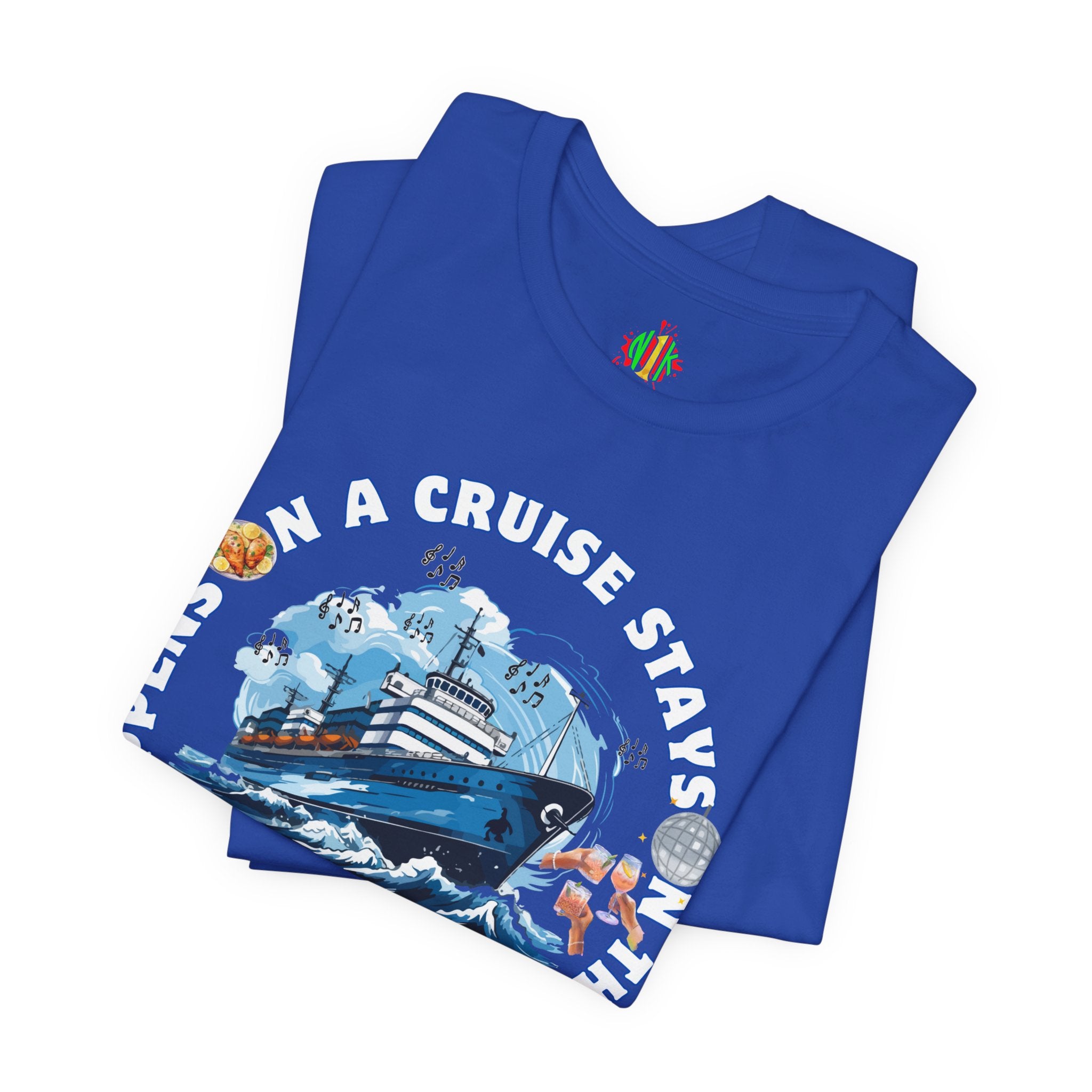 Fun Cruise Vibes Unisex Tee - "What Happens on a Cruise Stays on a Cruise"